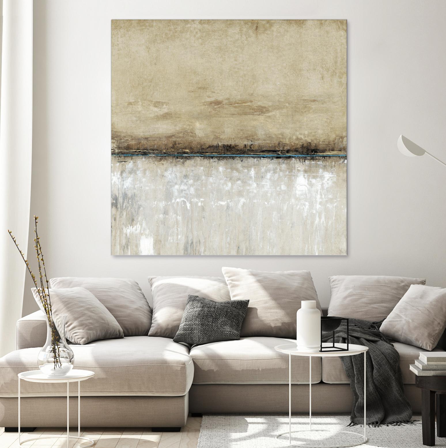 Blue Line I by Tim OToole on GIANT ART - brown abstract