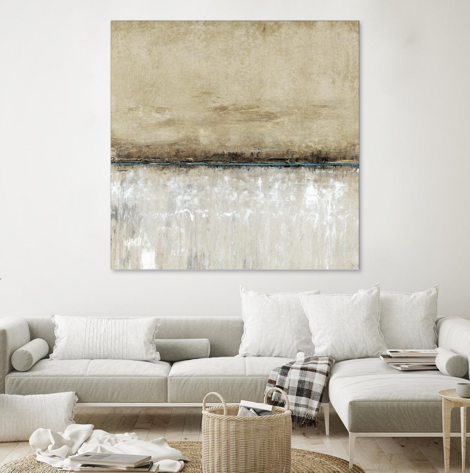 Blue Line I by Tim OToole on GIANT ART - brown abstract