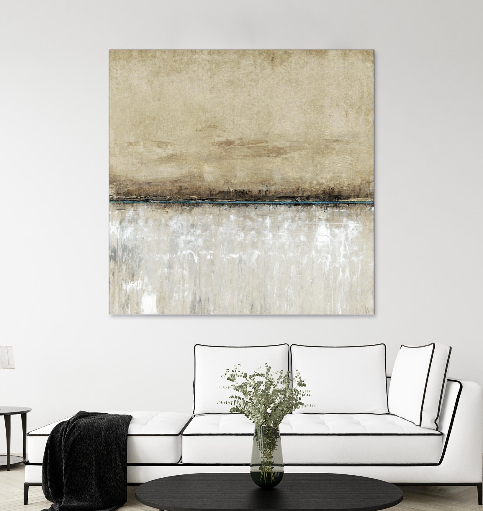 Blue Line I by Tim OToole on GIANT ART - brown abstract