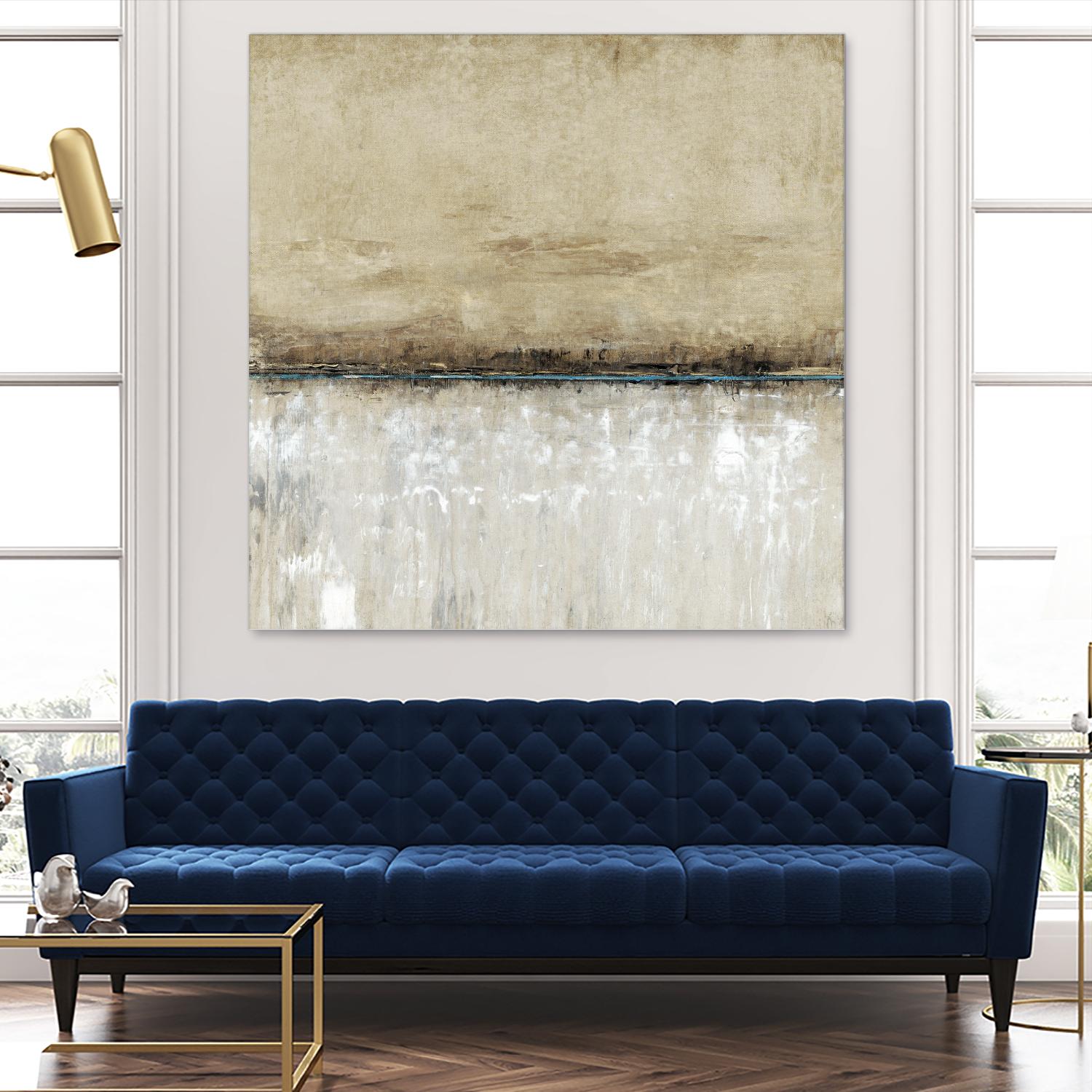 Blue Line I by Tim OToole on GIANT ART - brown abstract