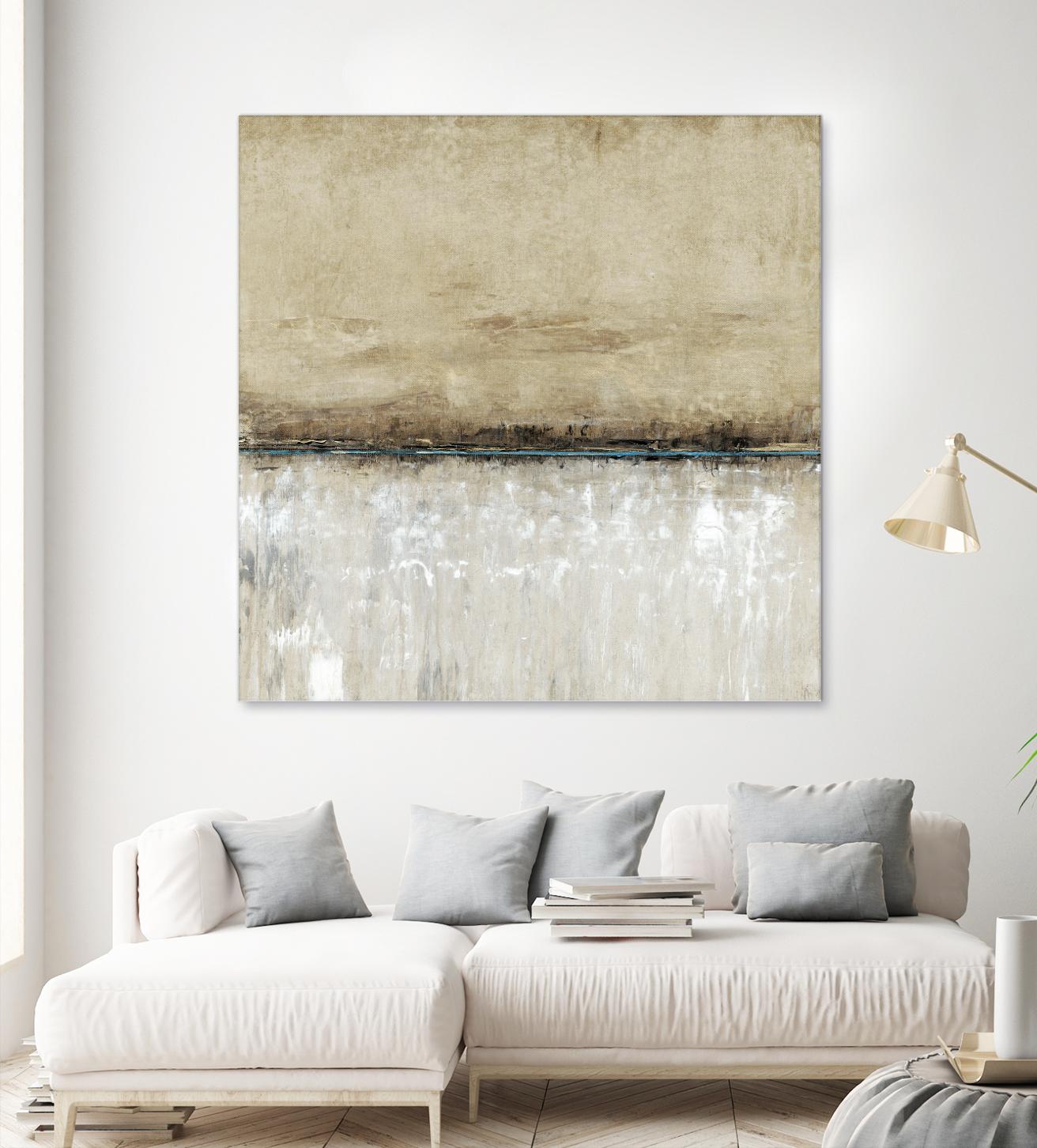 Blue Line I by Tim OToole on GIANT ART - brown abstract