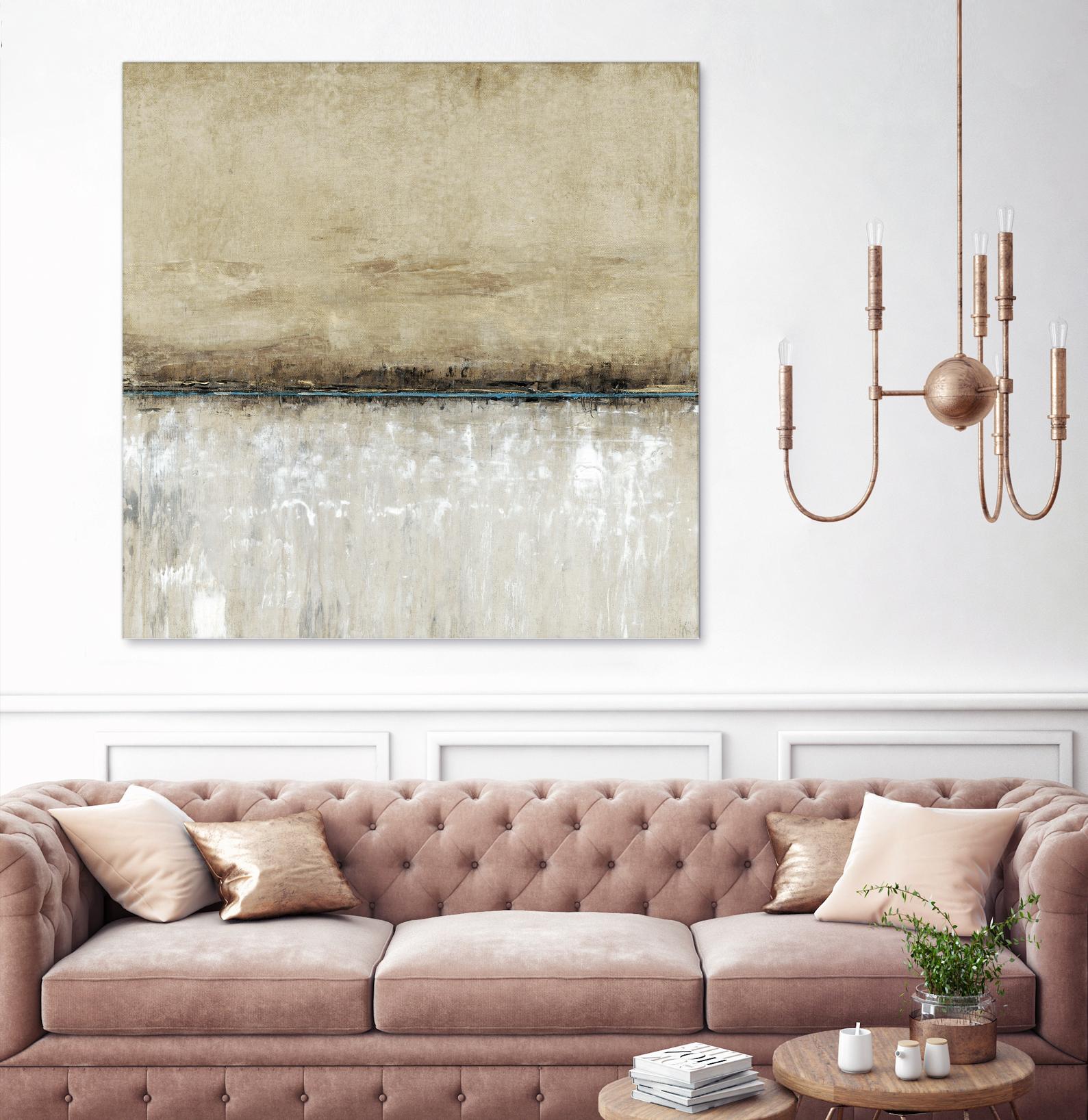 Blue Line I by Tim OToole on GIANT ART - brown abstract