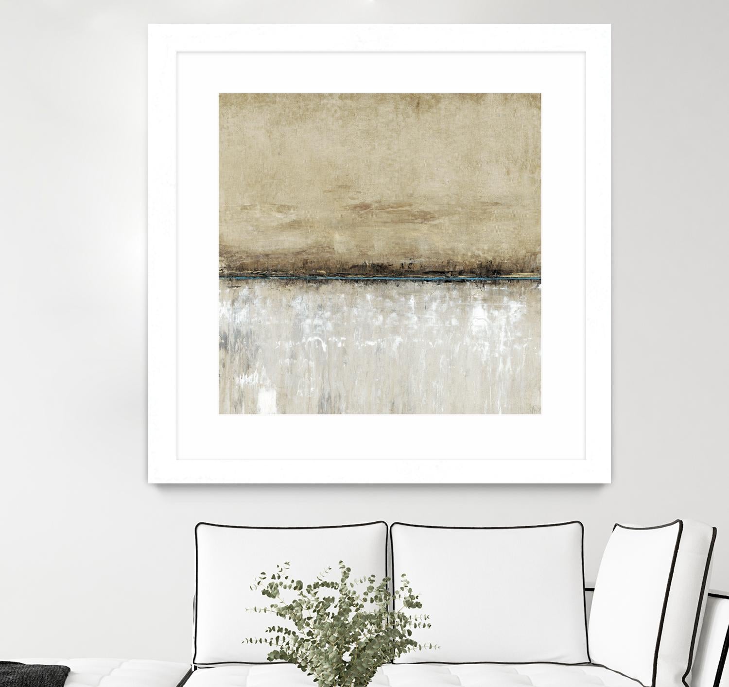 Blue Line I by Tim OToole on GIANT ART - brown abstract