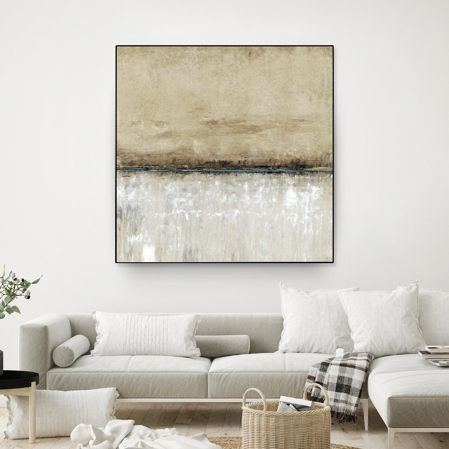 Blue Line I by Tim OToole on GIANT ART - brown abstract