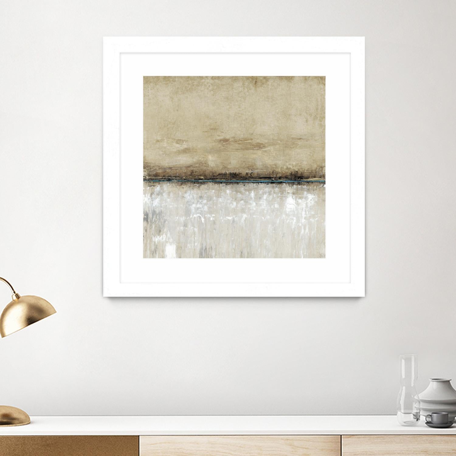 Blue Line I by Tim OToole on GIANT ART - brown abstract