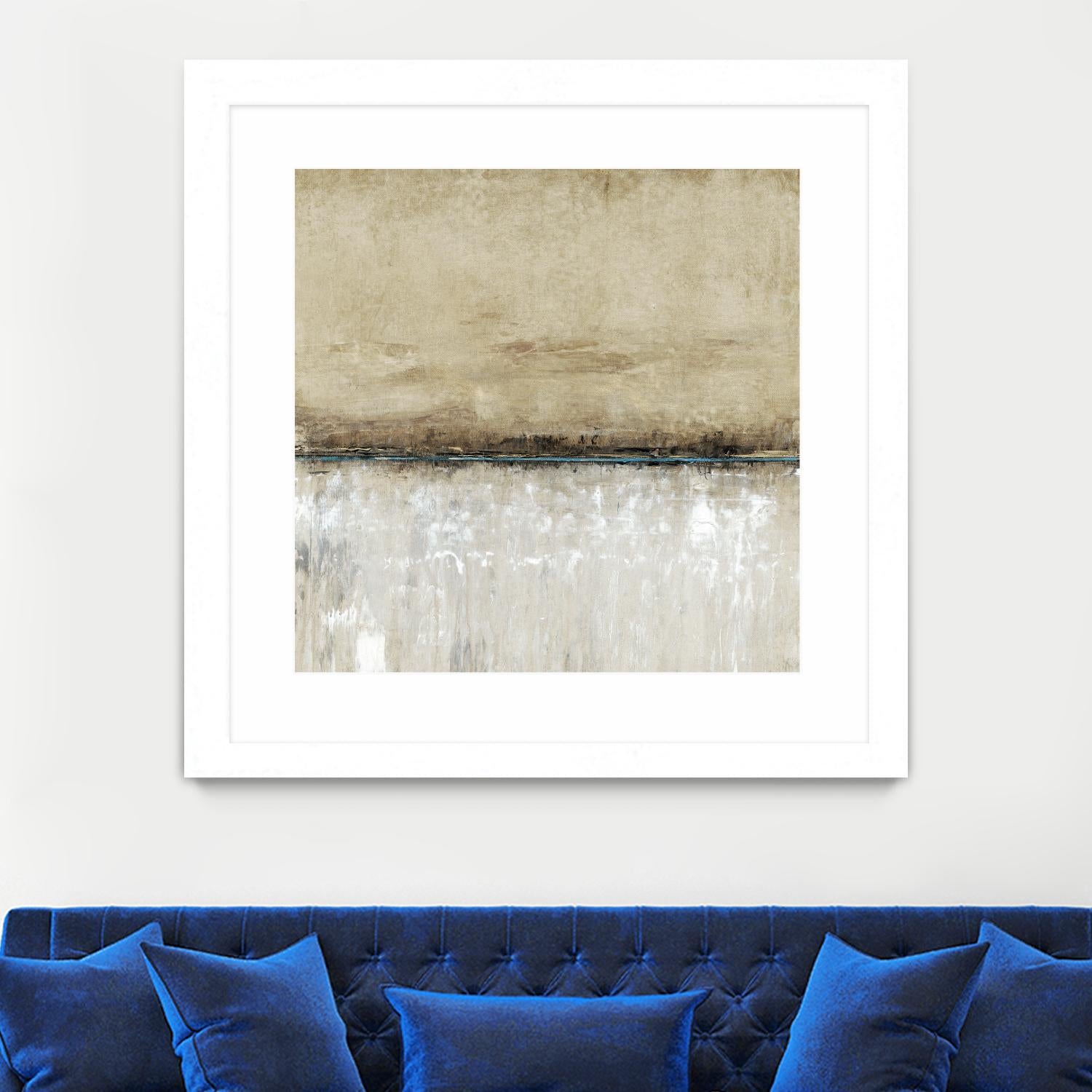 Blue Line I by Tim OToole on GIANT ART - brown abstract