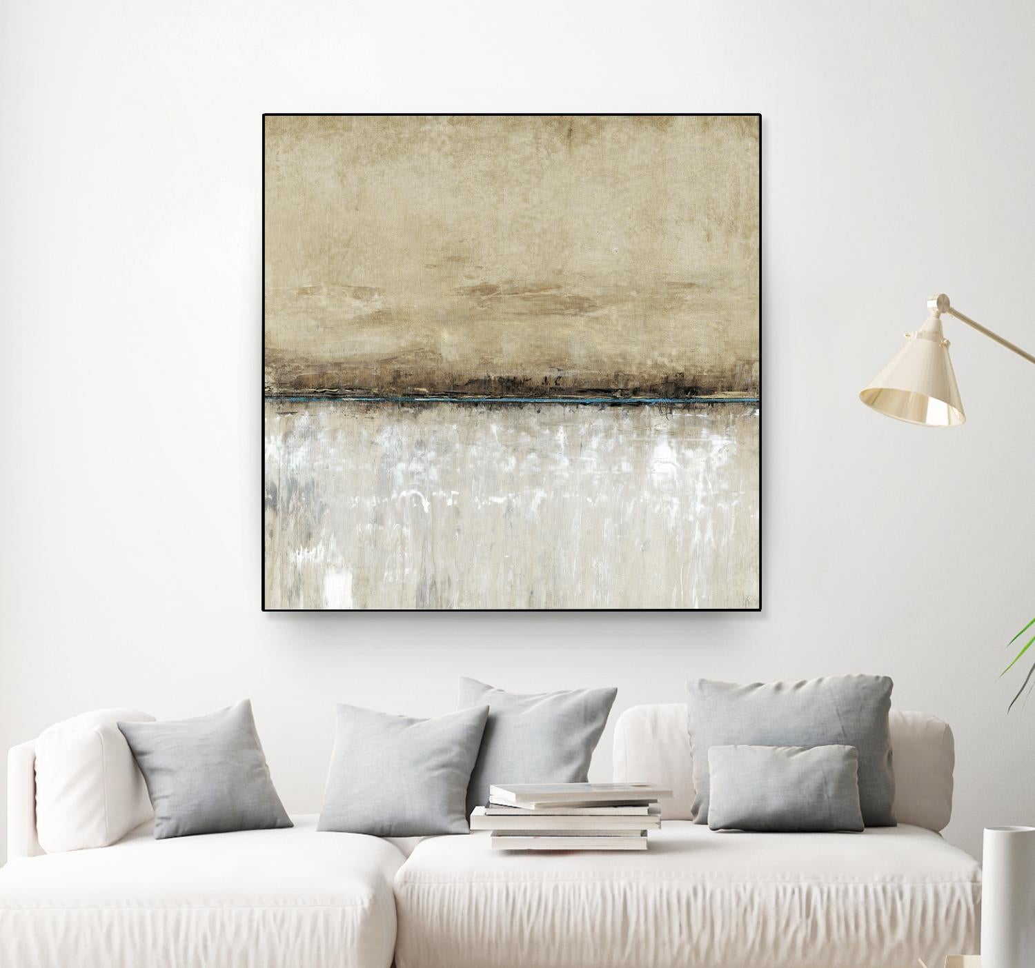 Blue Line I by Tim OToole on GIANT ART - brown abstract