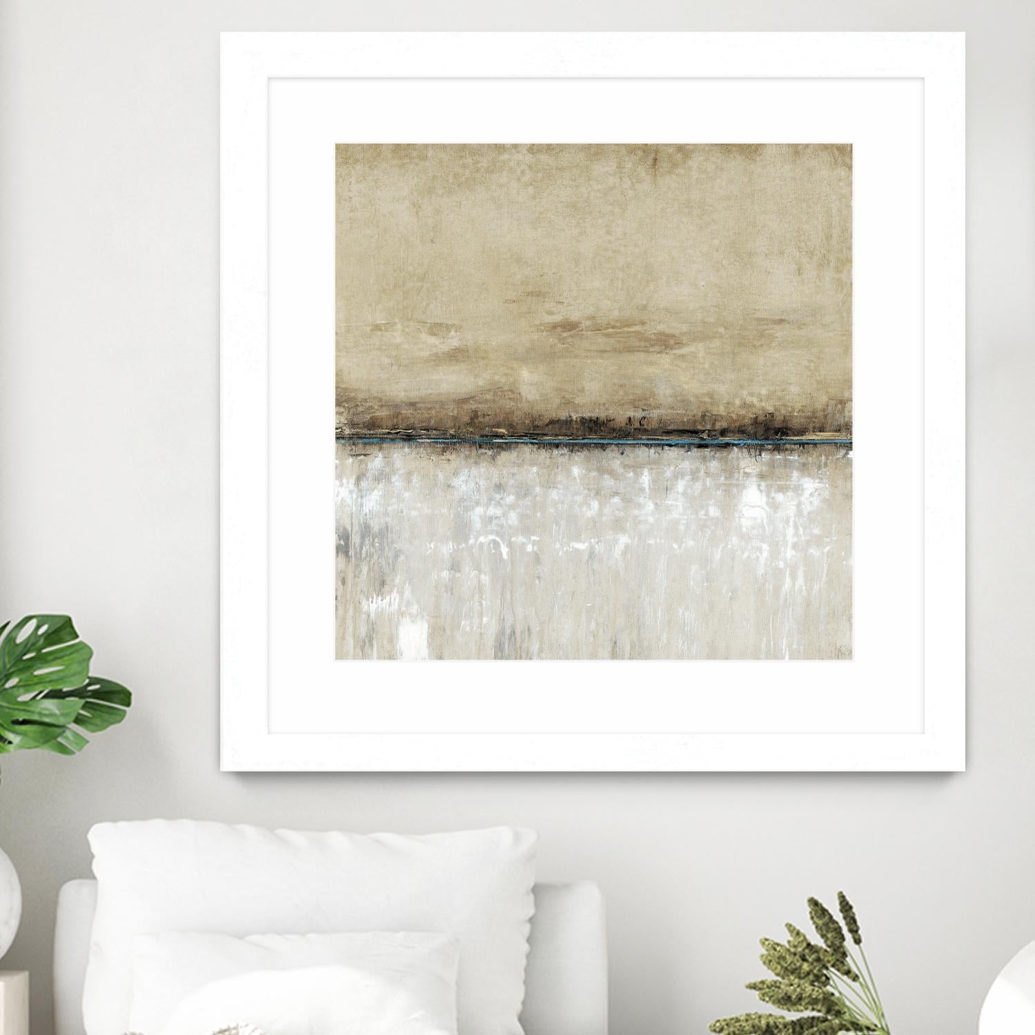 Blue Line I by Tim OToole on GIANT ART - brown abstract