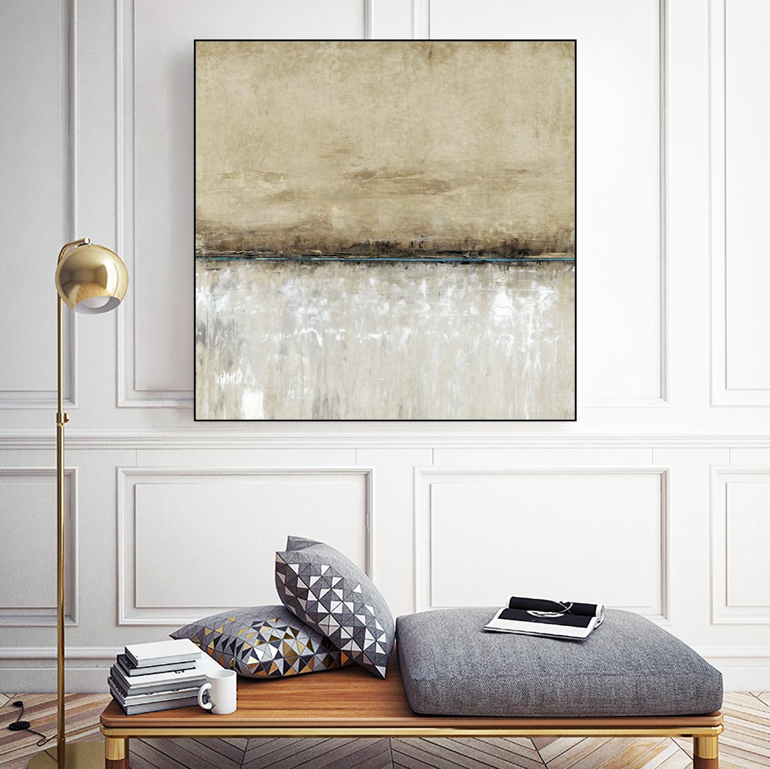 Blue Line I by Tim OToole on GIANT ART - brown abstract