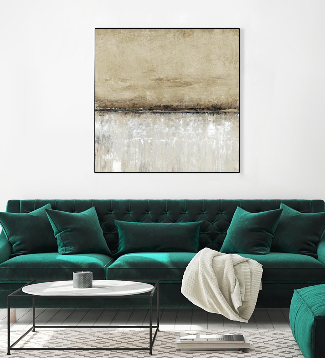 Blue Line I by Tim OToole on GIANT ART - brown abstract