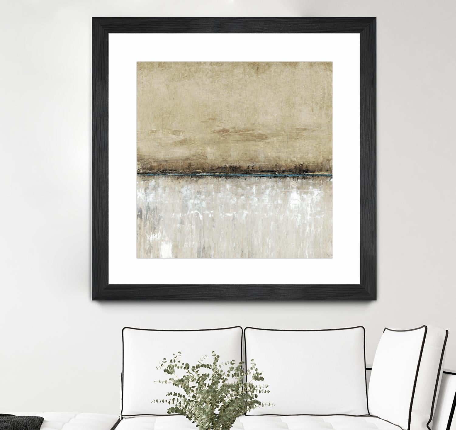 Blue Line I by Tim OToole on GIANT ART - brown abstract