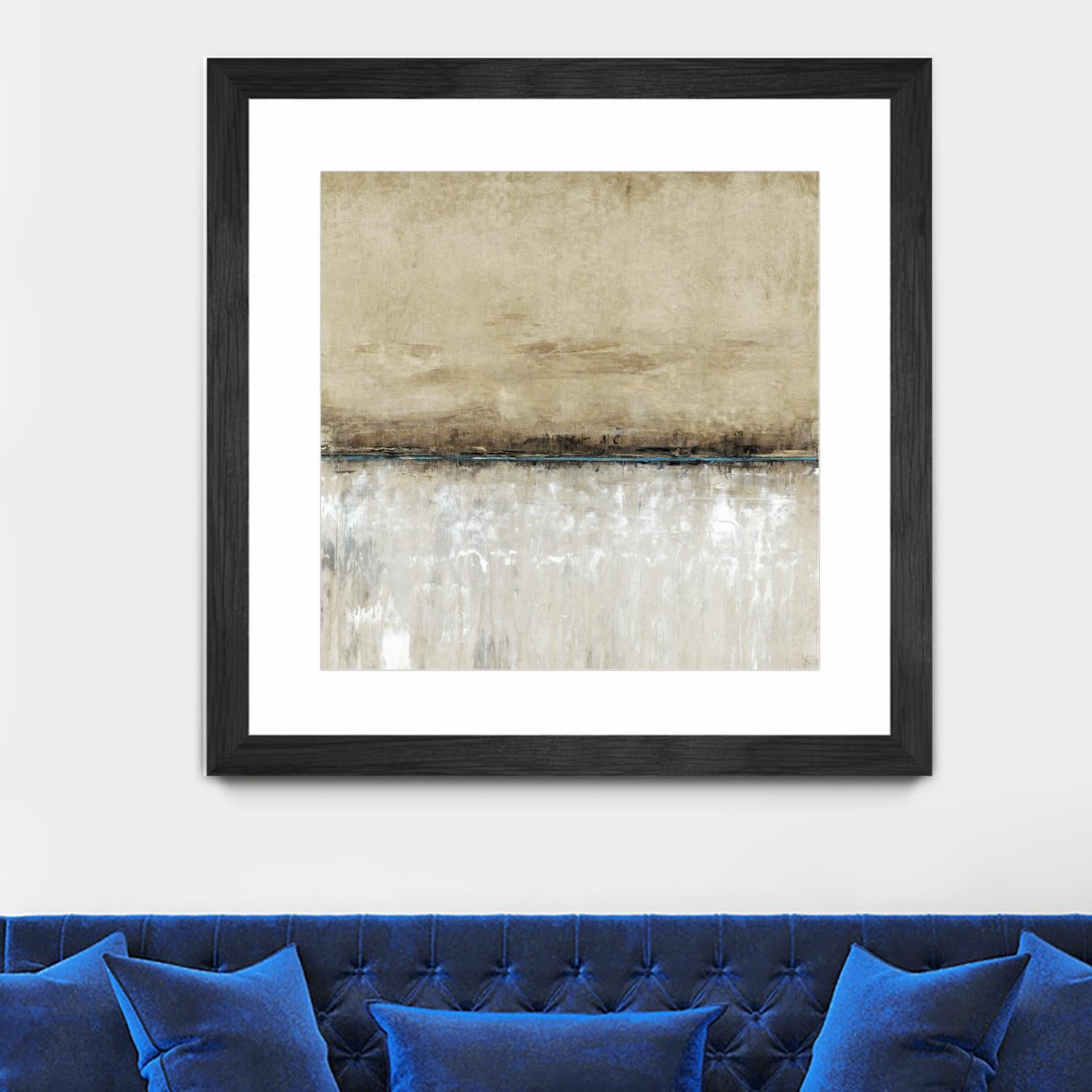 Blue Line I by Tim OToole on GIANT ART - brown abstract