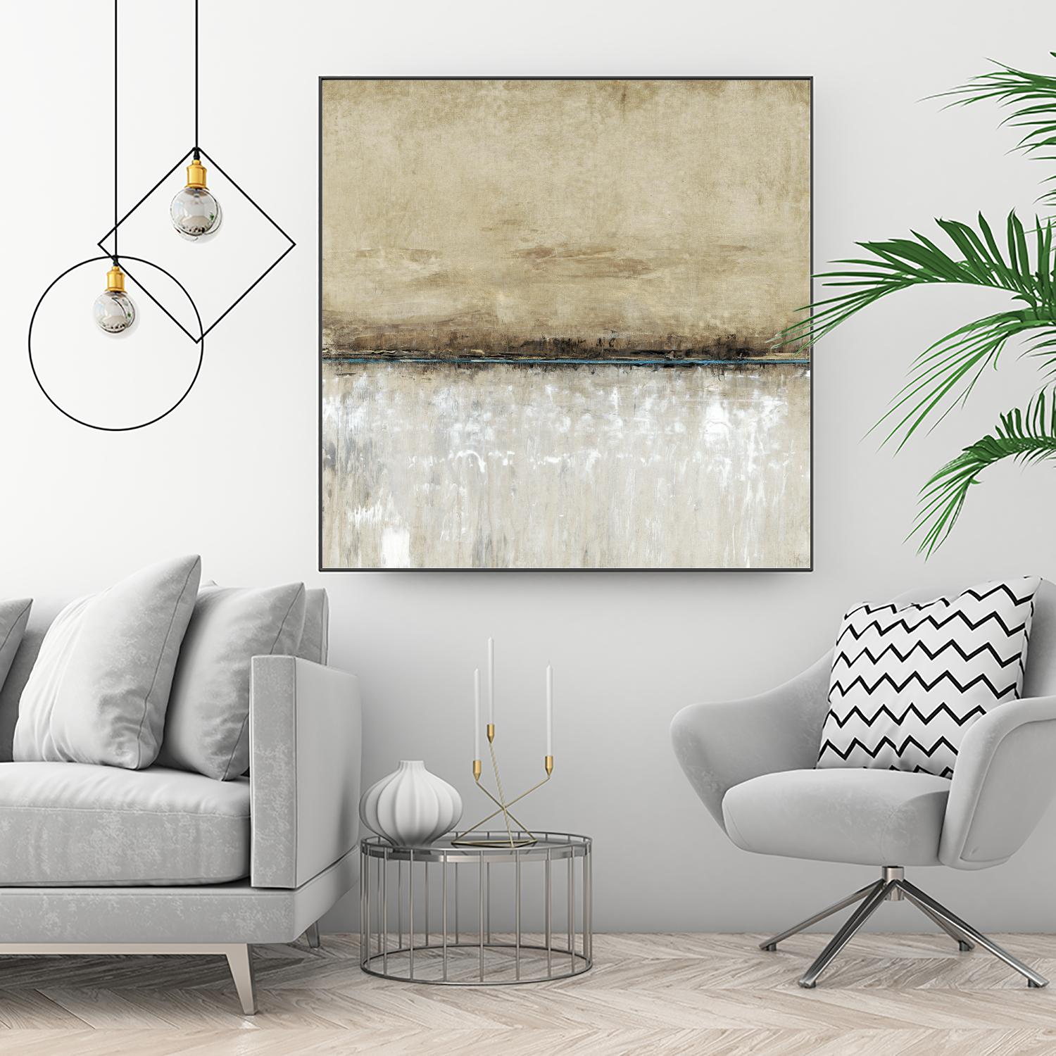 Blue Line I by Tim OToole on GIANT ART - brown abstract