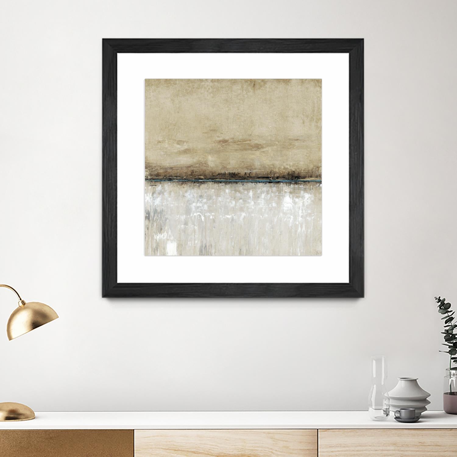 Blue Line I by Tim OToole on GIANT ART - brown abstract