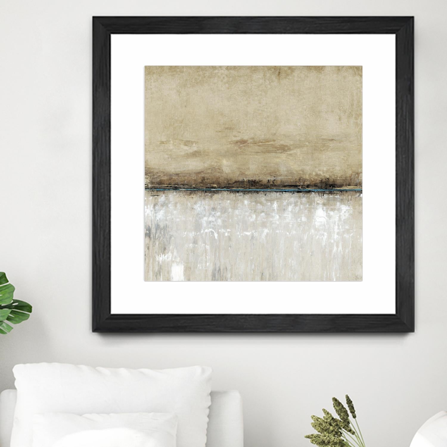 Blue Line I by Tim OToole on GIANT ART - brown abstract