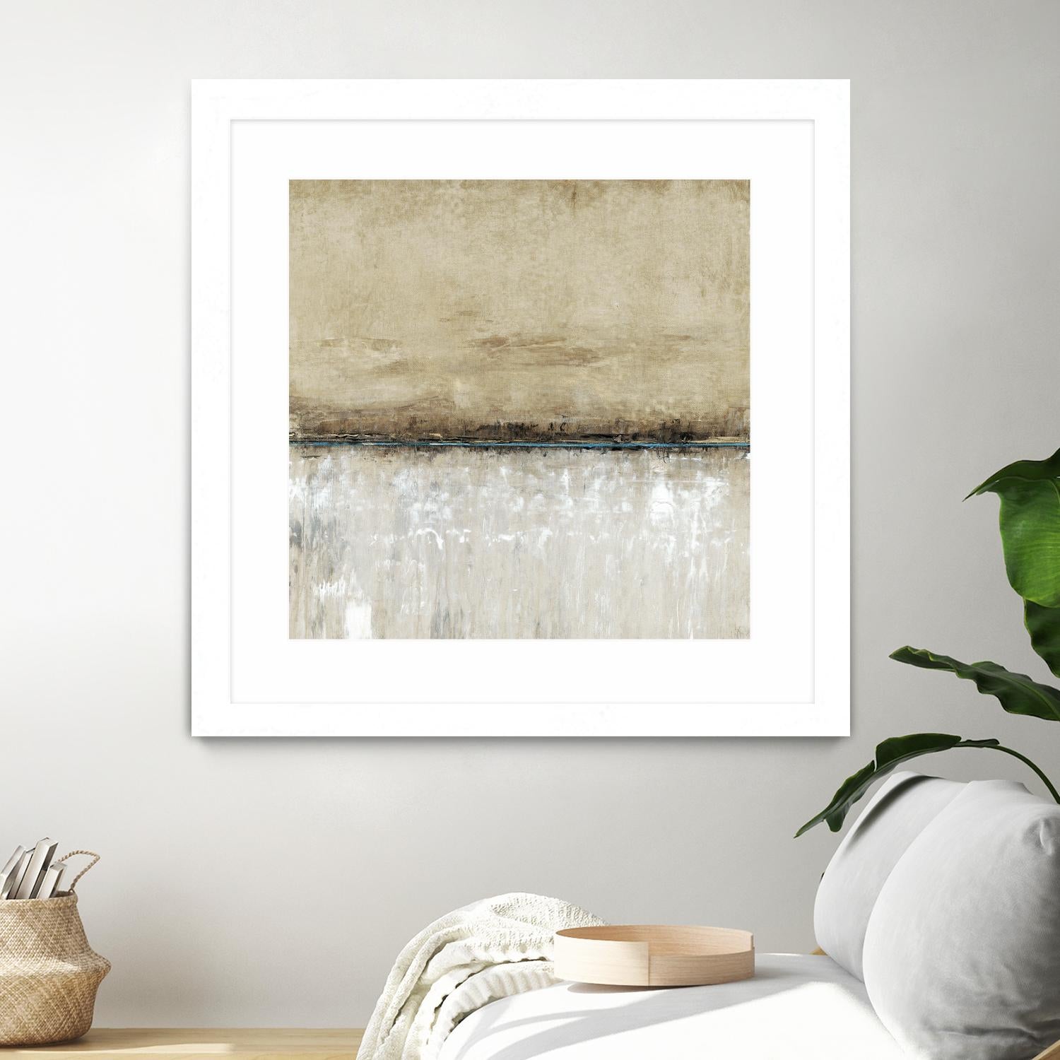 Blue Line I by Tim OToole on GIANT ART - brown abstract