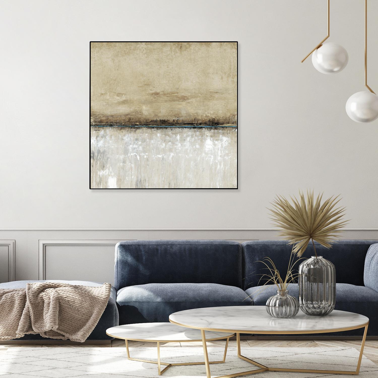 Blue Line I by Tim OToole on GIANT ART - brown abstract