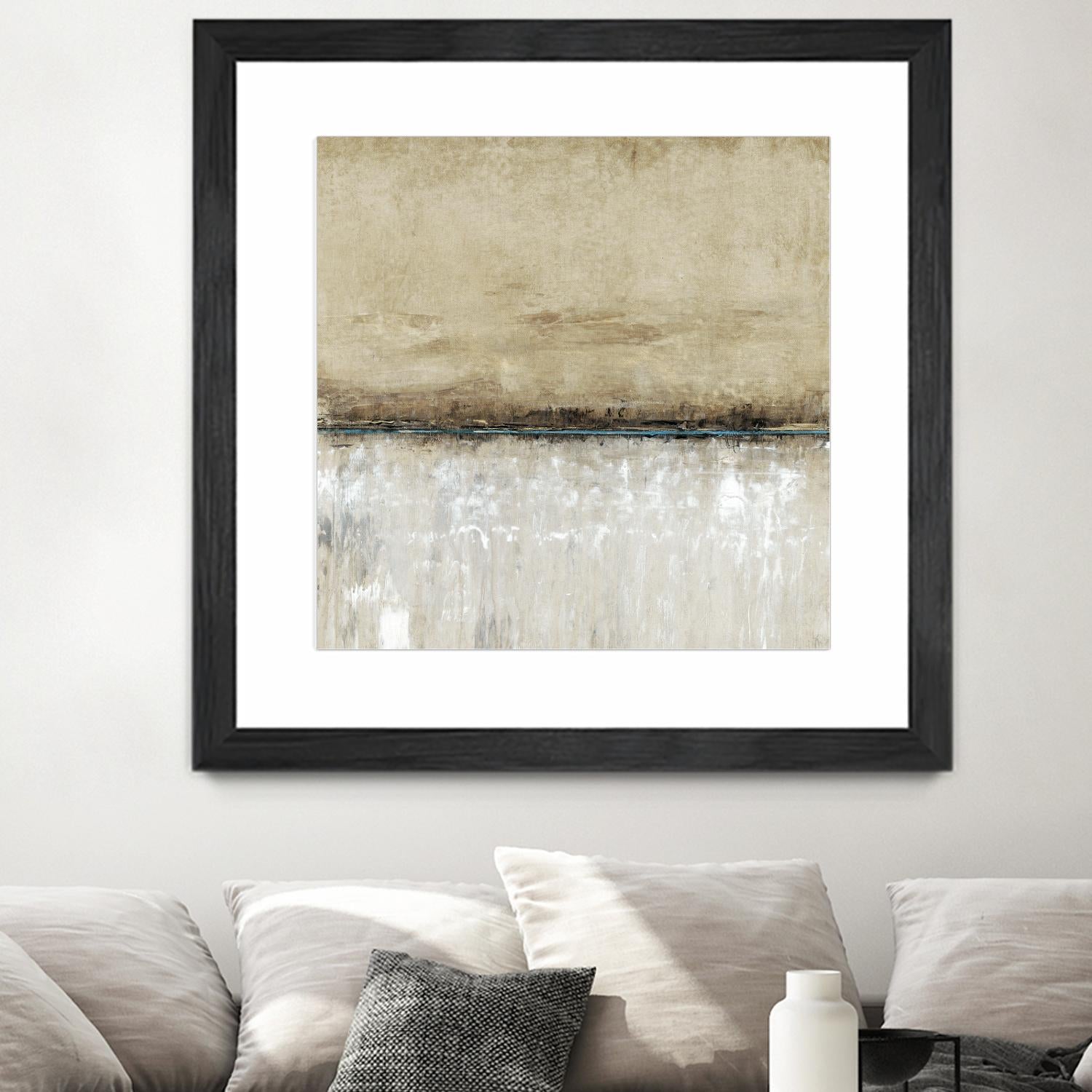 Blue Line I by Tim OToole on GIANT ART - brown abstract