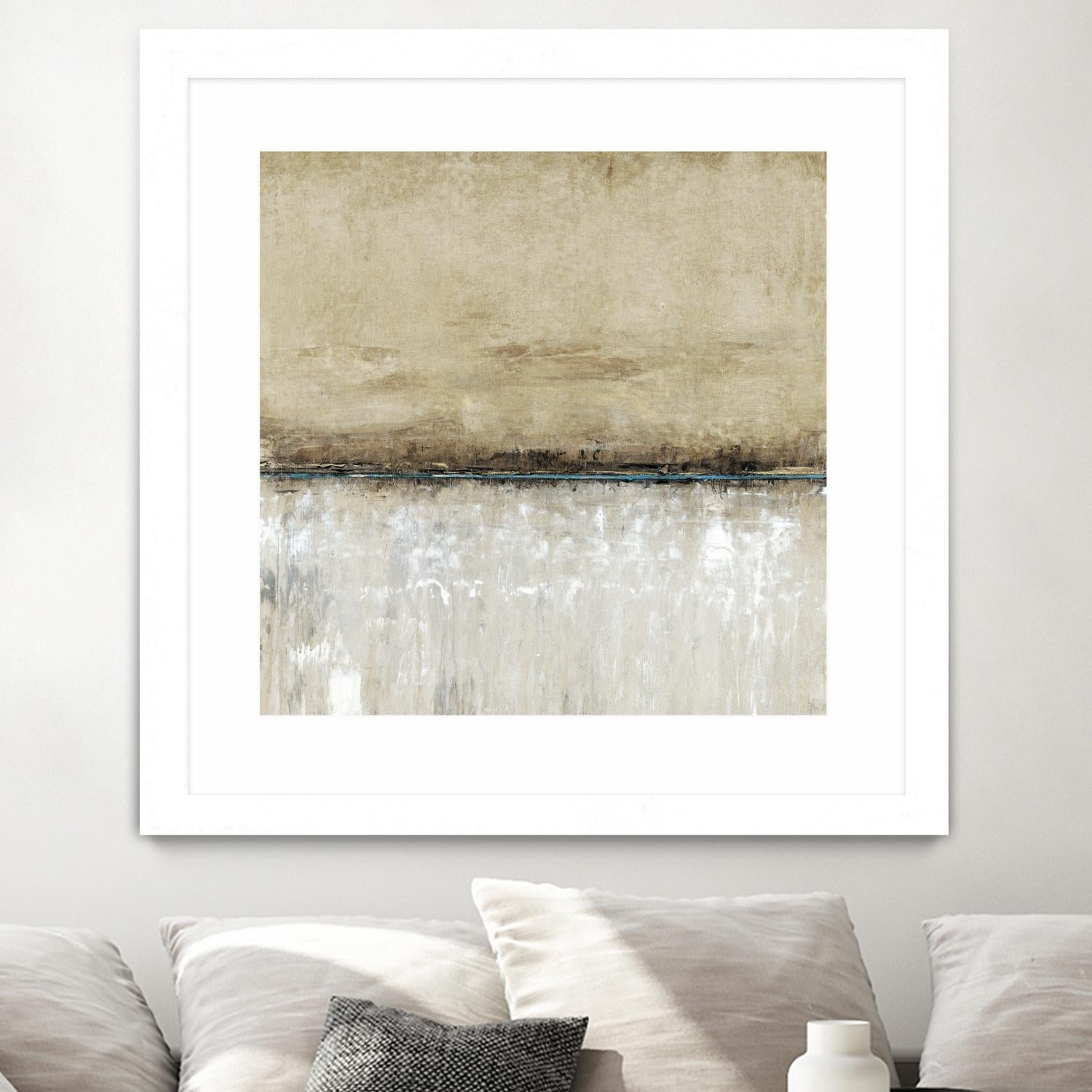 Blue Line I by Tim OToole on GIANT ART - brown abstract