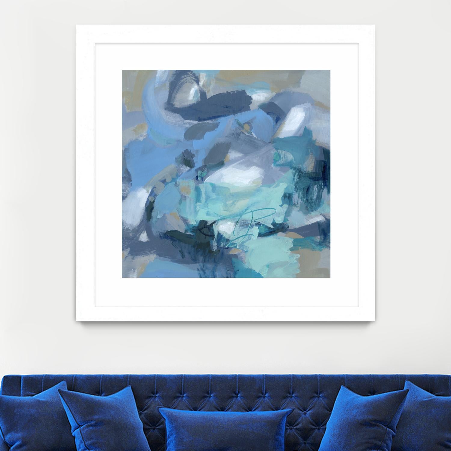 Abstract Blues I by Christina Long on GIANT ART - blue abstract