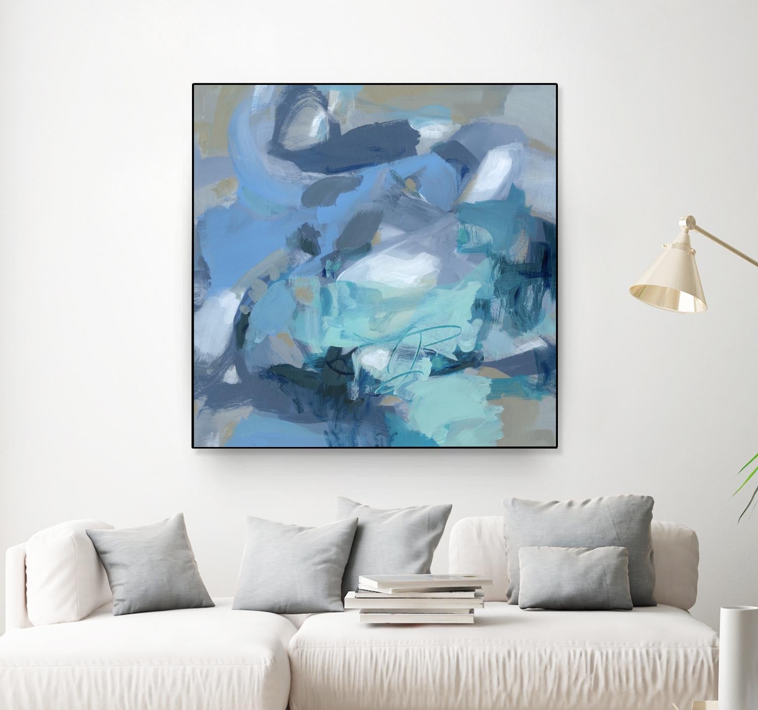 Abstract Blues I by Christina Long on GIANT ART - blue abstract