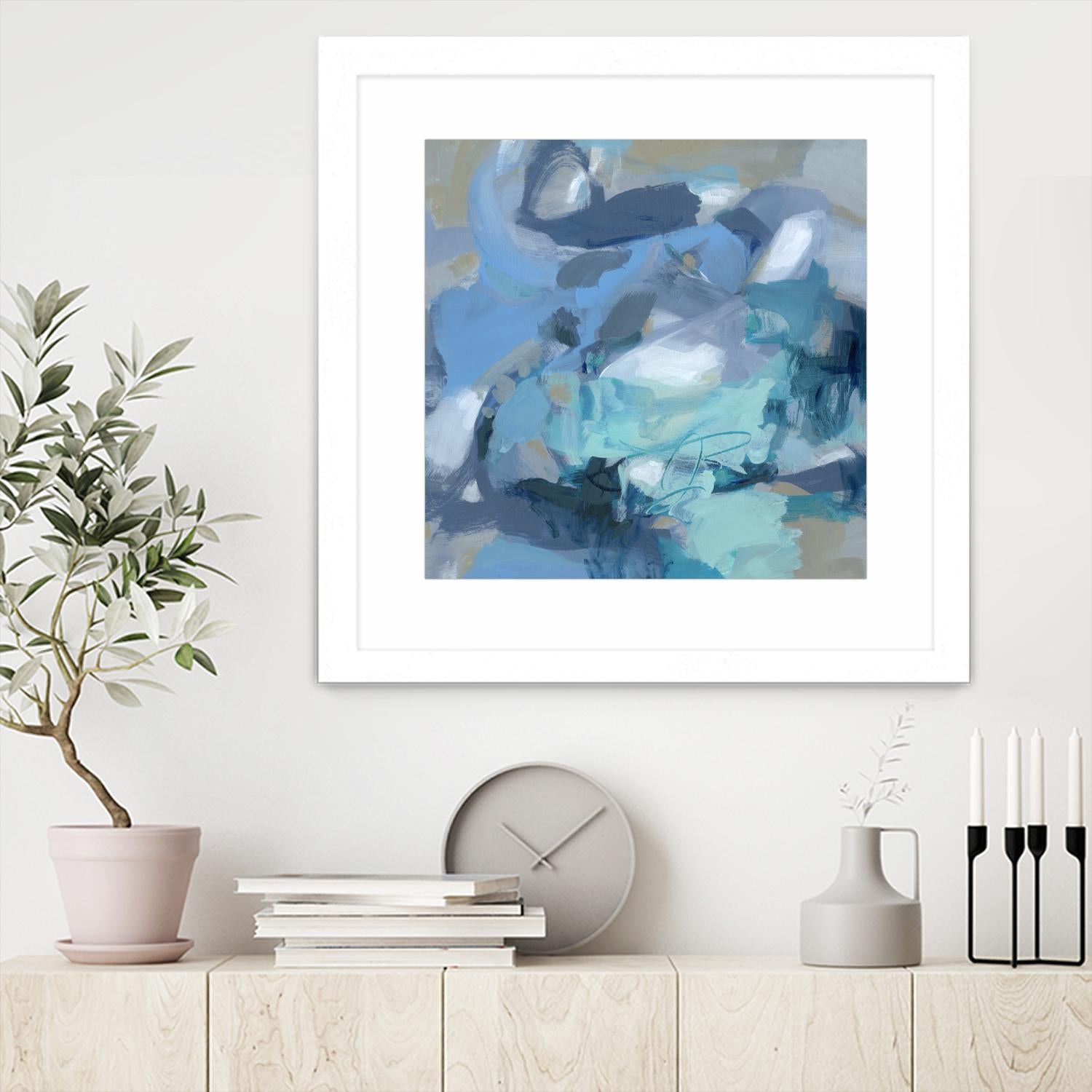 Abstract Blues I by Christina Long on GIANT ART - blue abstract