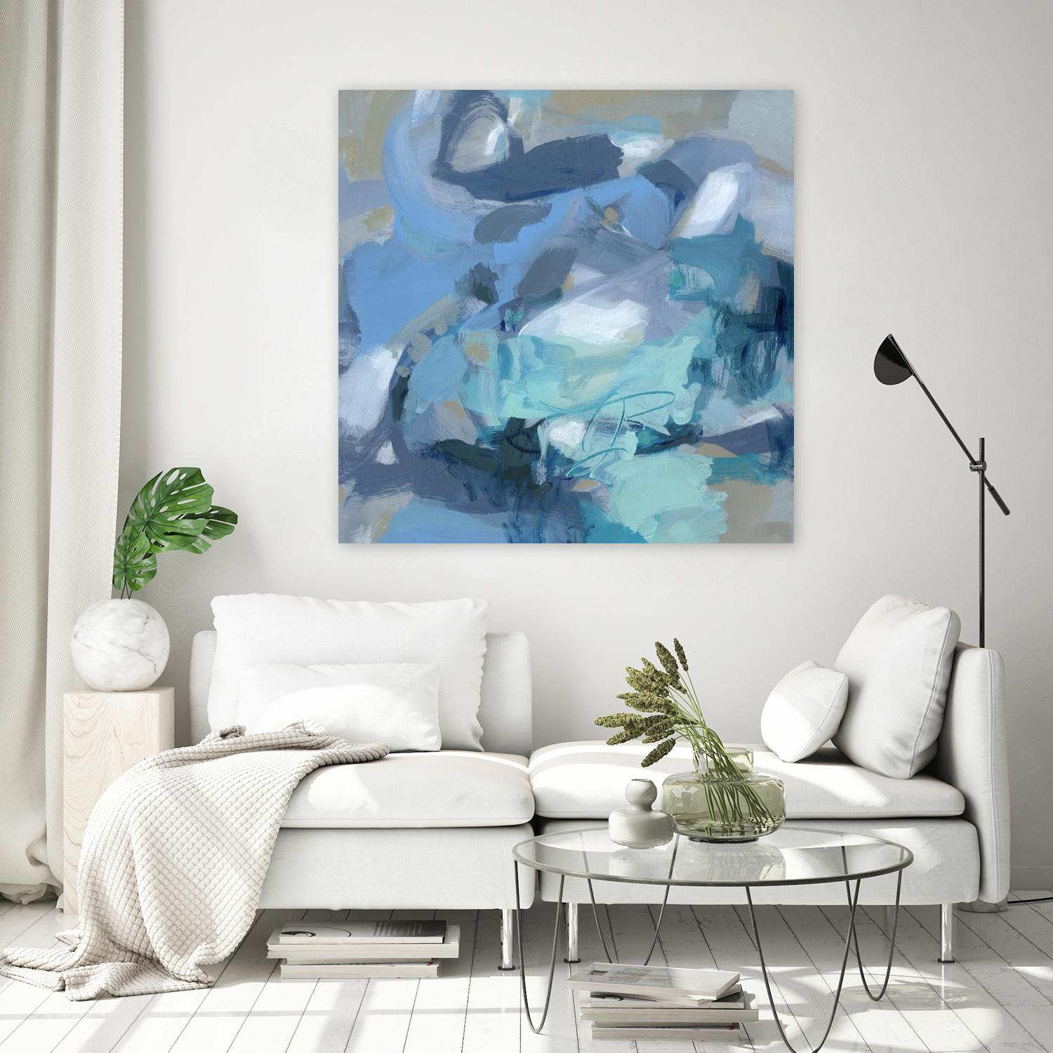 Abstract Blues I by Christina Long on GIANT ART - blue abstract
