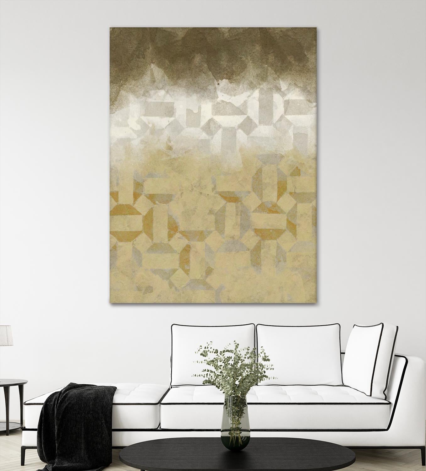 Shifting Earth I by Alonzo Saunders on GIANT ART - yellow abstract