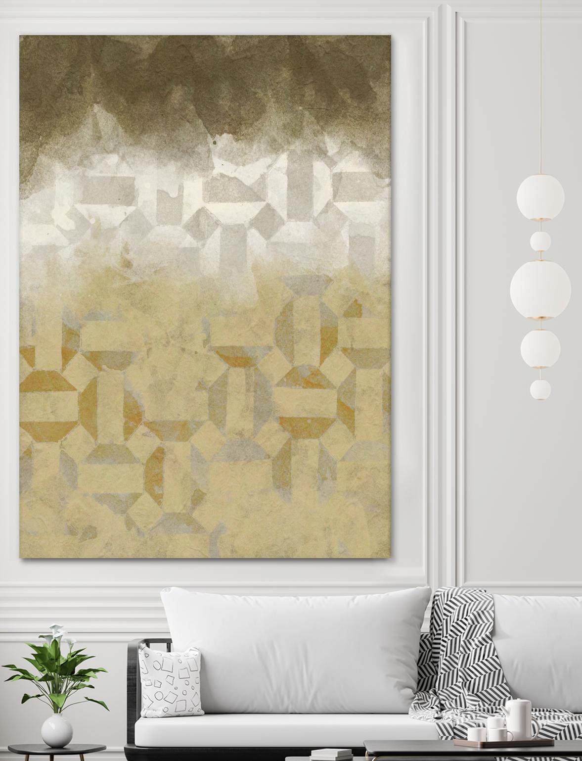 Shifting Earth I by Alonzo Saunders on GIANT ART - yellow abstract