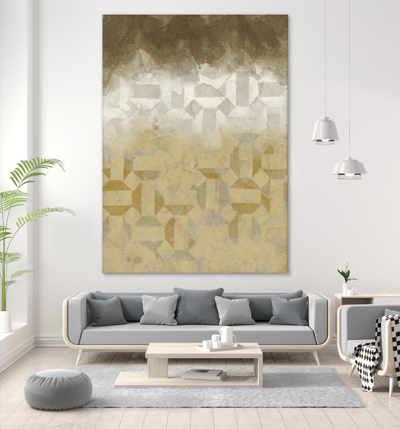 Shifting Earth I by Alonzo Saunders on GIANT ART - yellow abstract