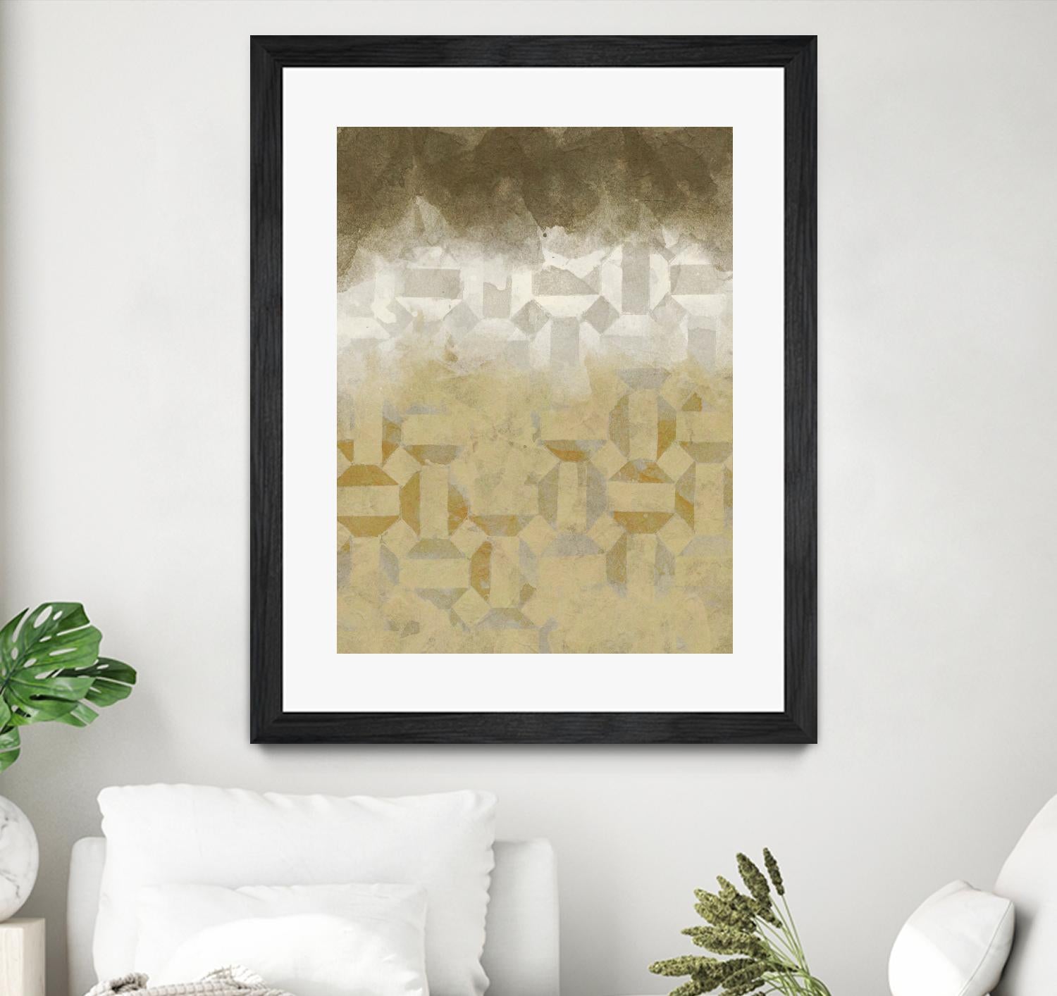 Shifting Earth I by Alonzo Saunders on GIANT ART - yellow abstract