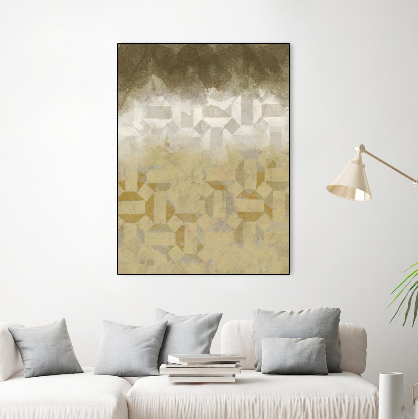 Shifting Earth I by Alonzo Saunders on GIANT ART - yellow abstract