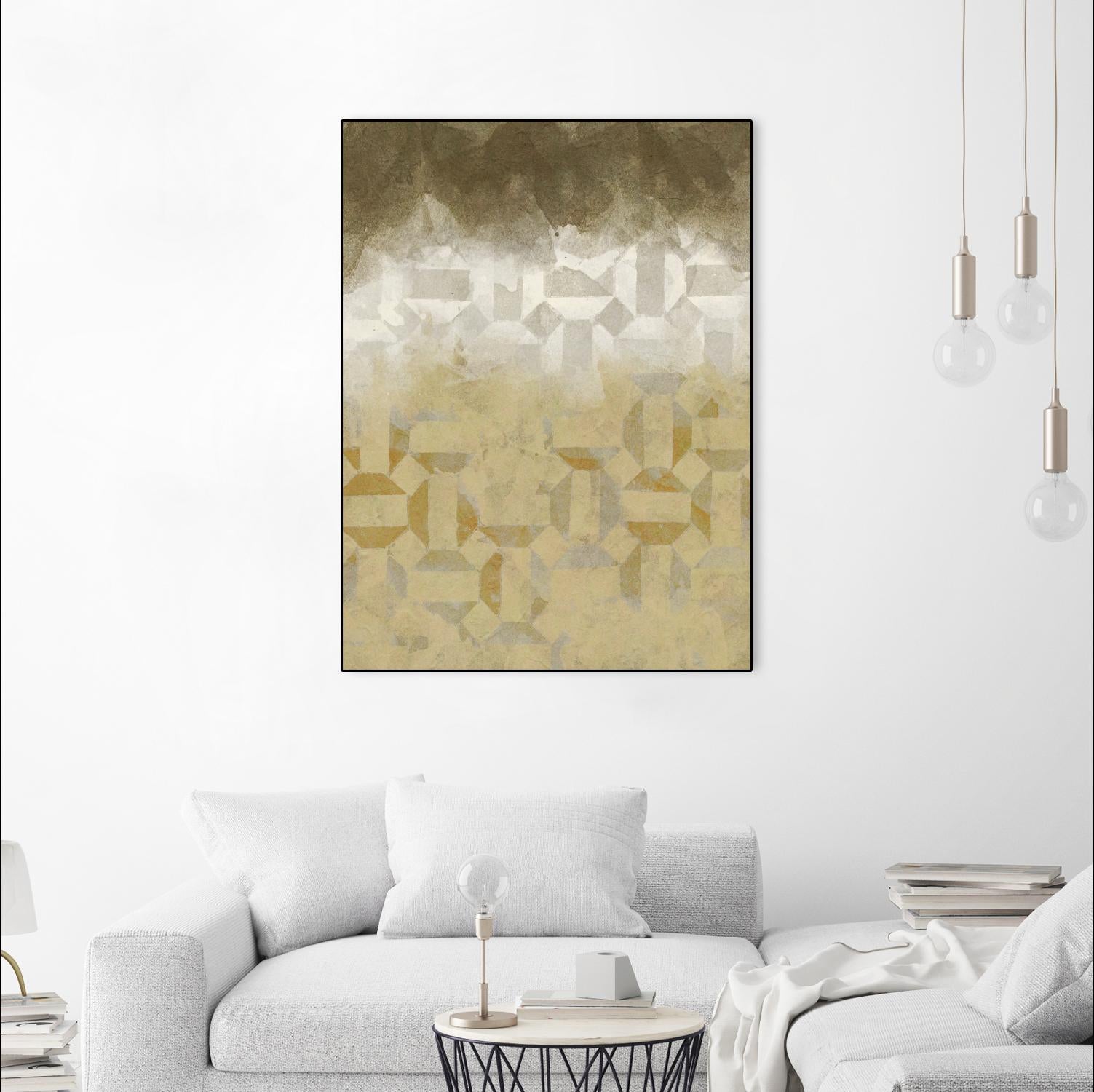 Shifting Earth I by Alonzo Saunders on GIANT ART - yellow abstract