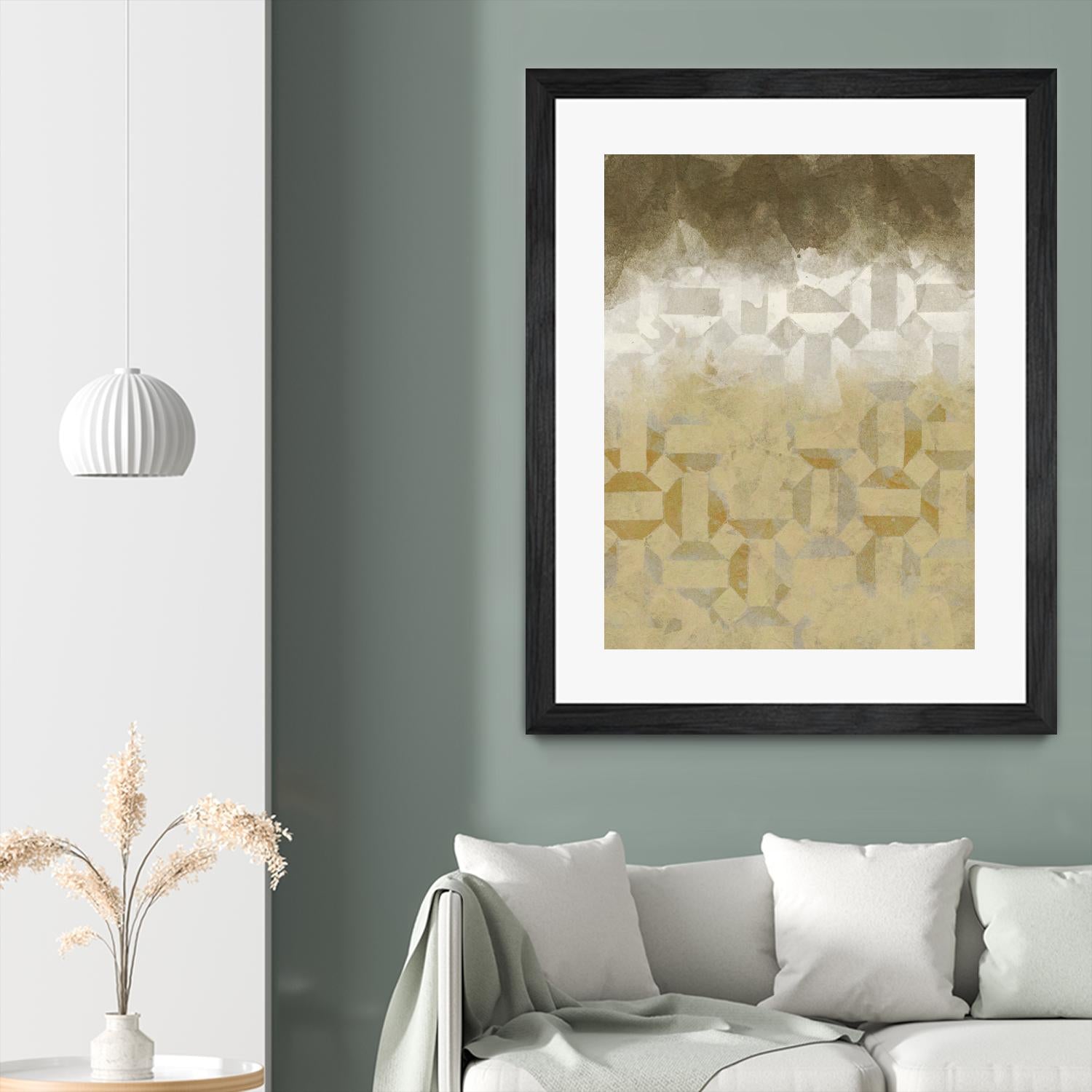 Shifting Earth I by Alonzo Saunders on GIANT ART - yellow abstract