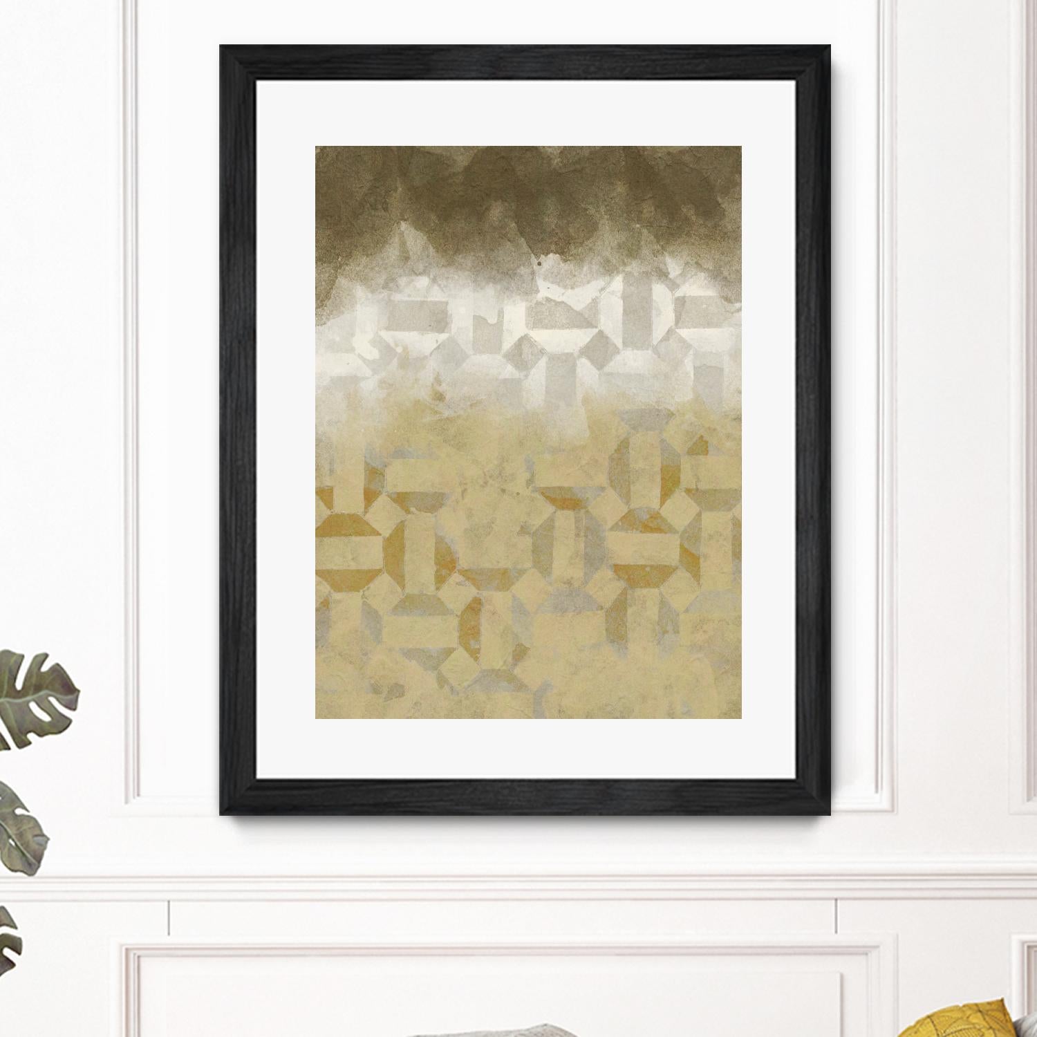 Shifting Earth I by Alonzo Saunders on GIANT ART - yellow abstract