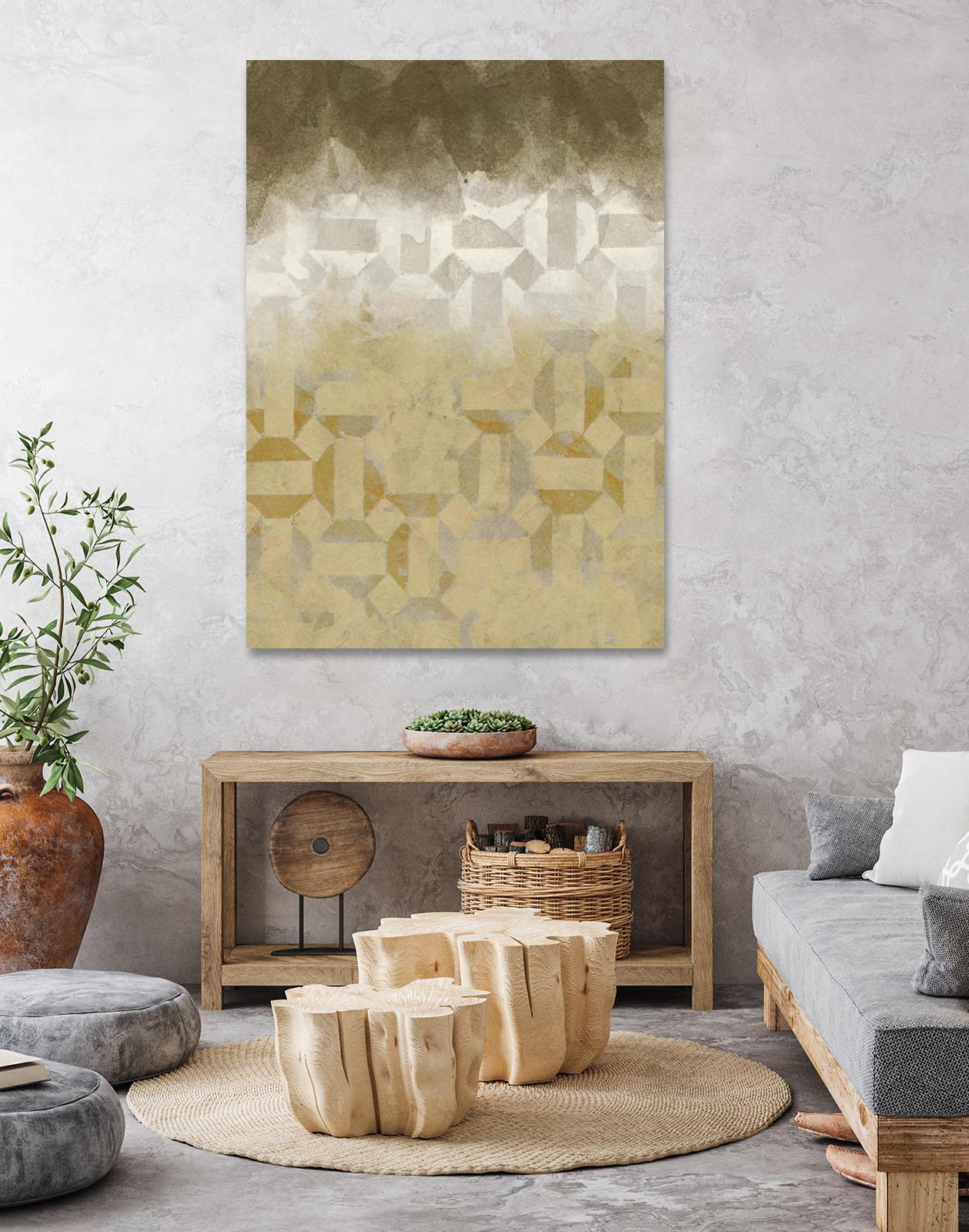 Shifting Earth I by Alonzo Saunders on GIANT ART - yellow abstract