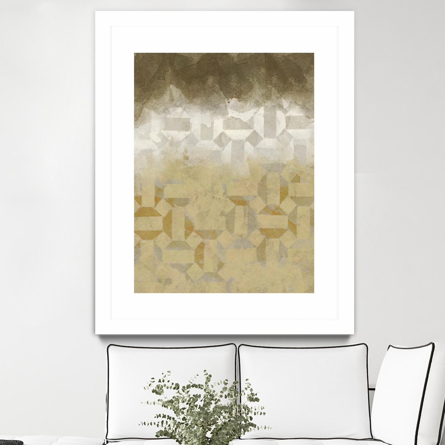 Shifting Earth I by Alonzo Saunders on GIANT ART - yellow abstract