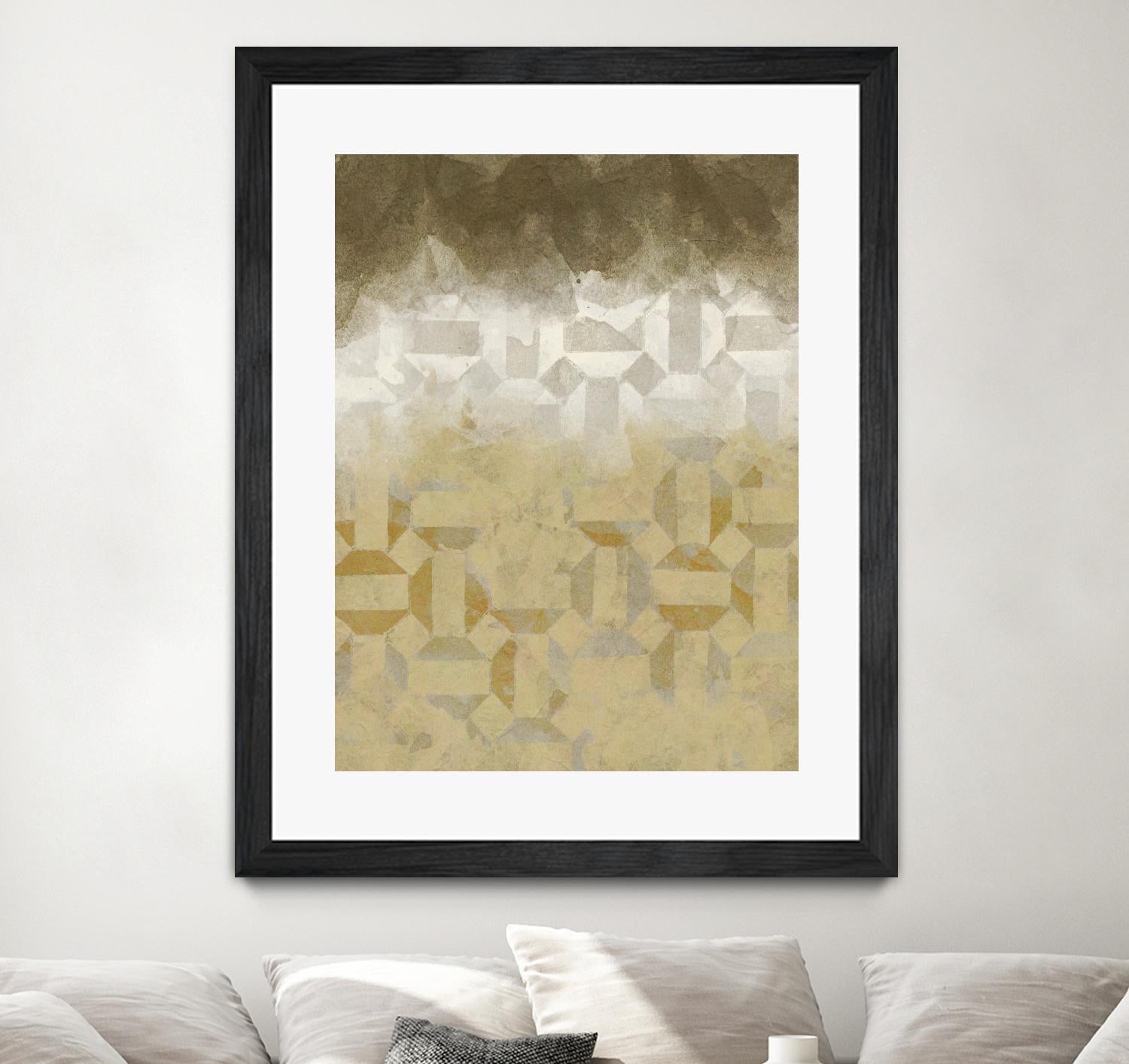 Shifting Earth I by Alonzo Saunders on GIANT ART - yellow abstract