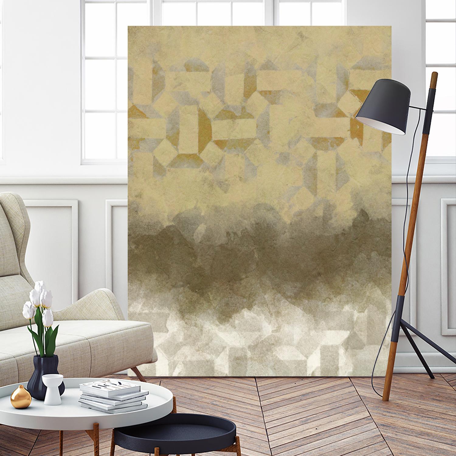 Shifting Earth II by Alonzo Saunders on GIANT ART - yellow abstract