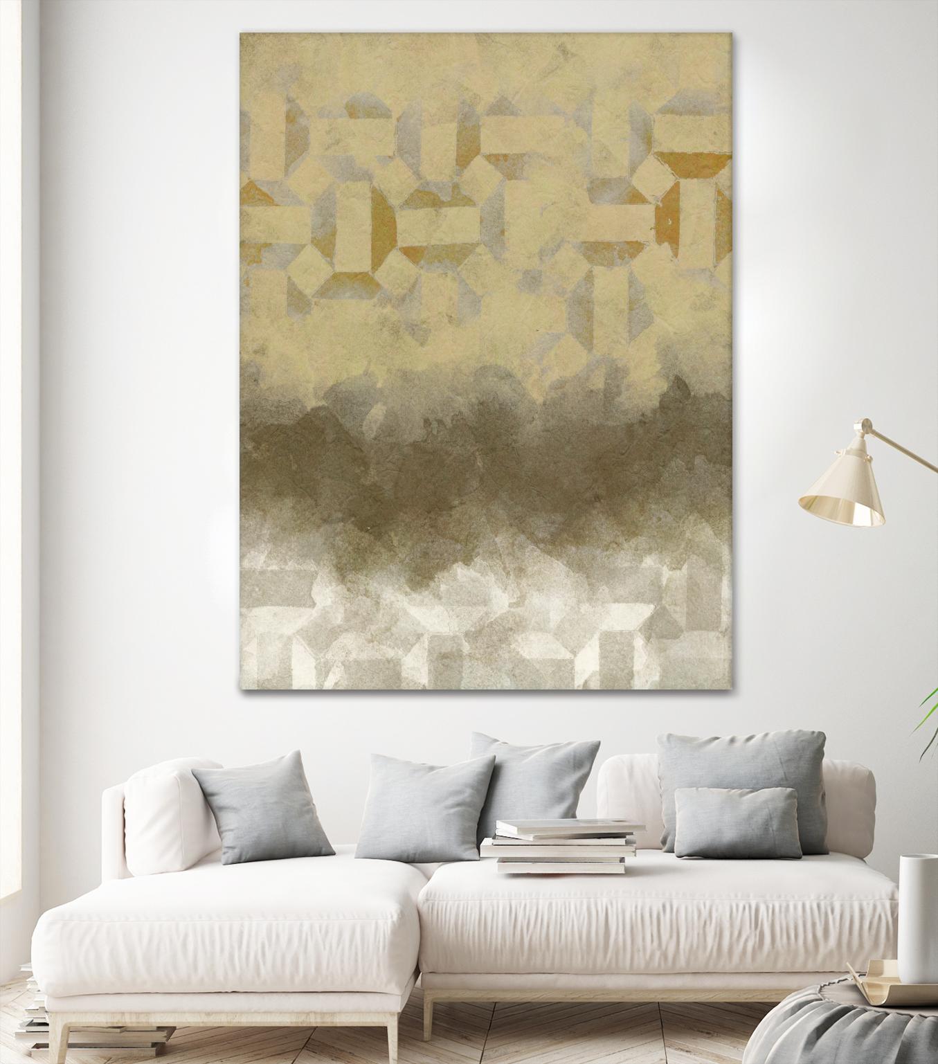Shifting Earth II by Alonzo Saunders on GIANT ART - yellow abstract