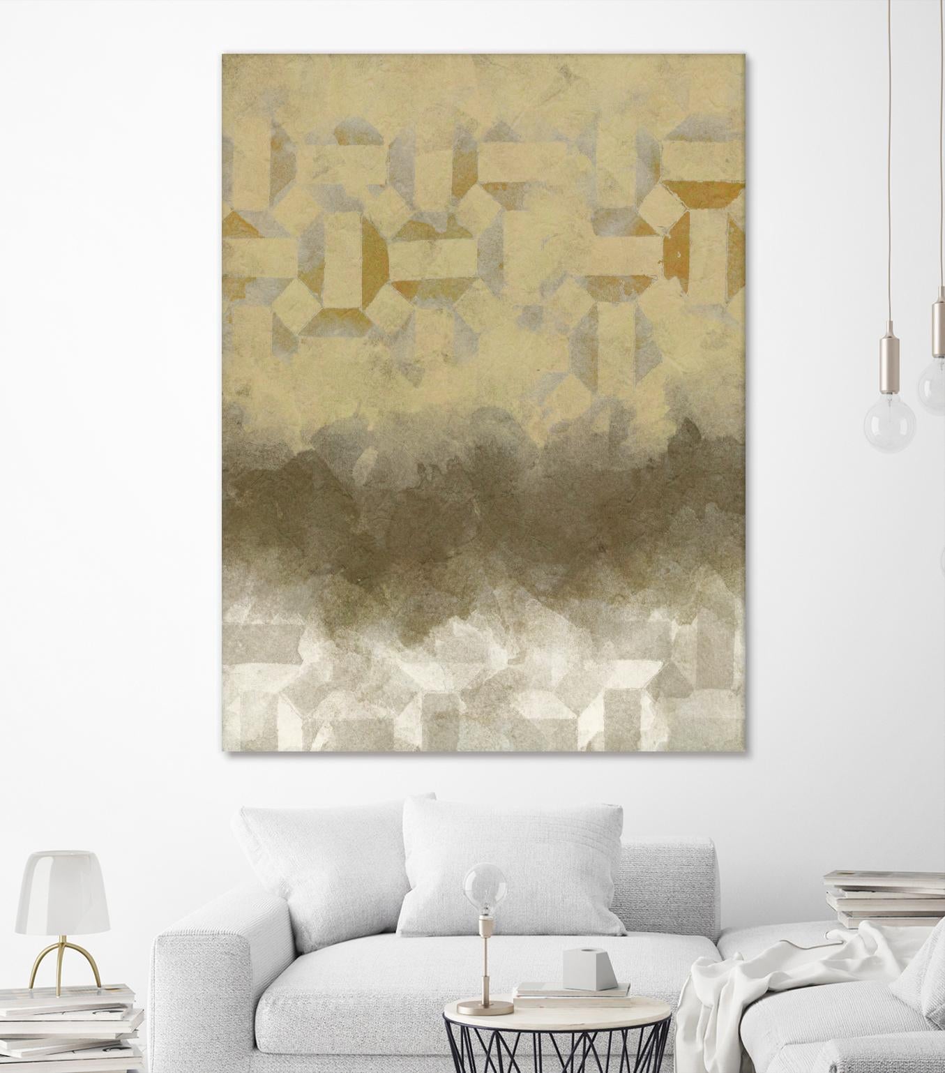 Shifting Earth II by Alonzo Saunders on GIANT ART - yellow abstract