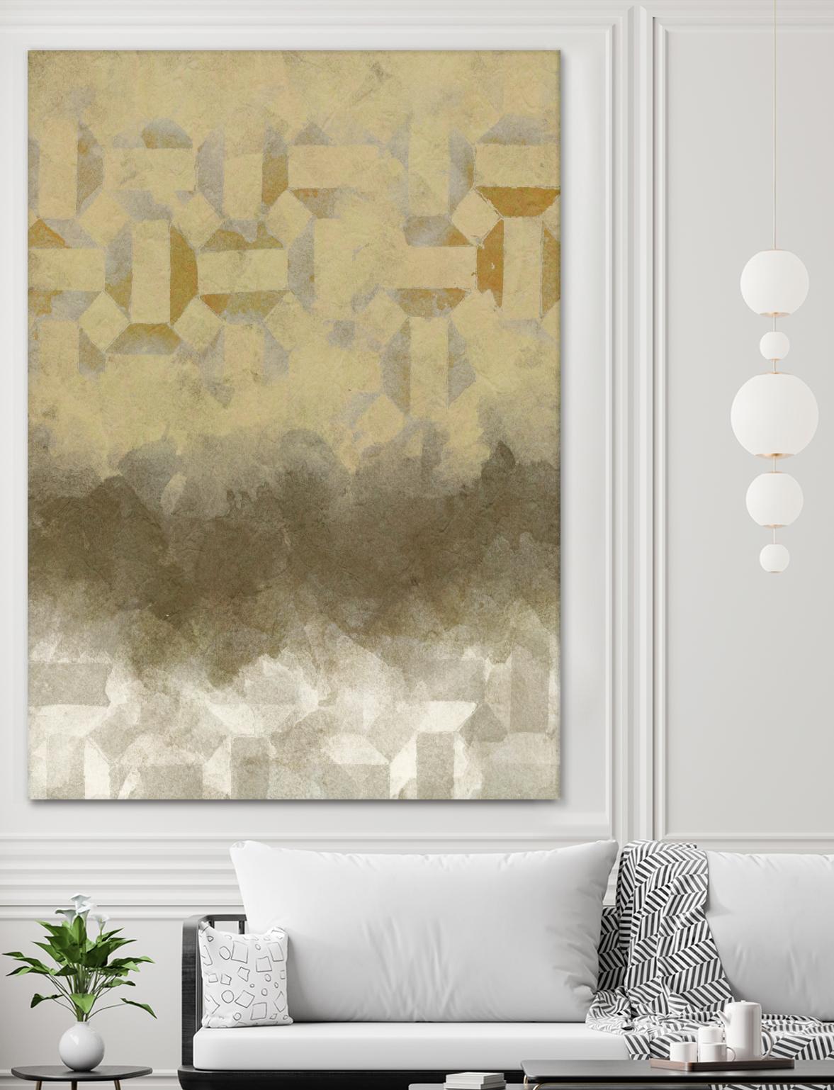 Shifting Earth II by Alonzo Saunders on GIANT ART - yellow abstract