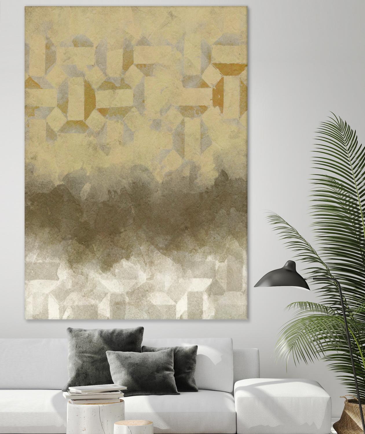 Shifting Earth II by Alonzo Saunders on GIANT ART - yellow abstract