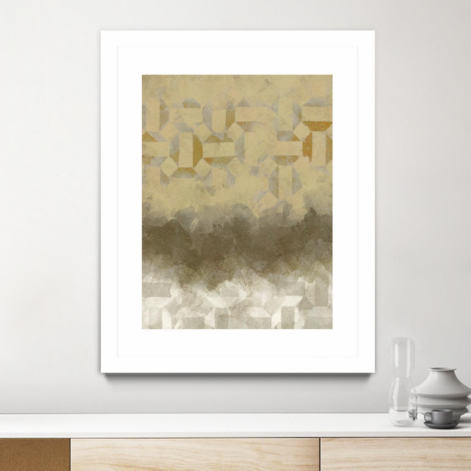 Shifting Earth II by Alonzo Saunders on GIANT ART - yellow abstract