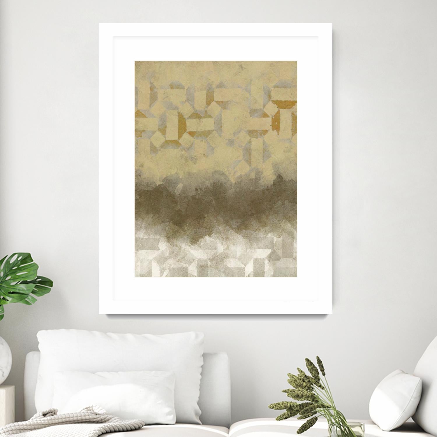 Shifting Earth II by Alonzo Saunders on GIANT ART - yellow abstract