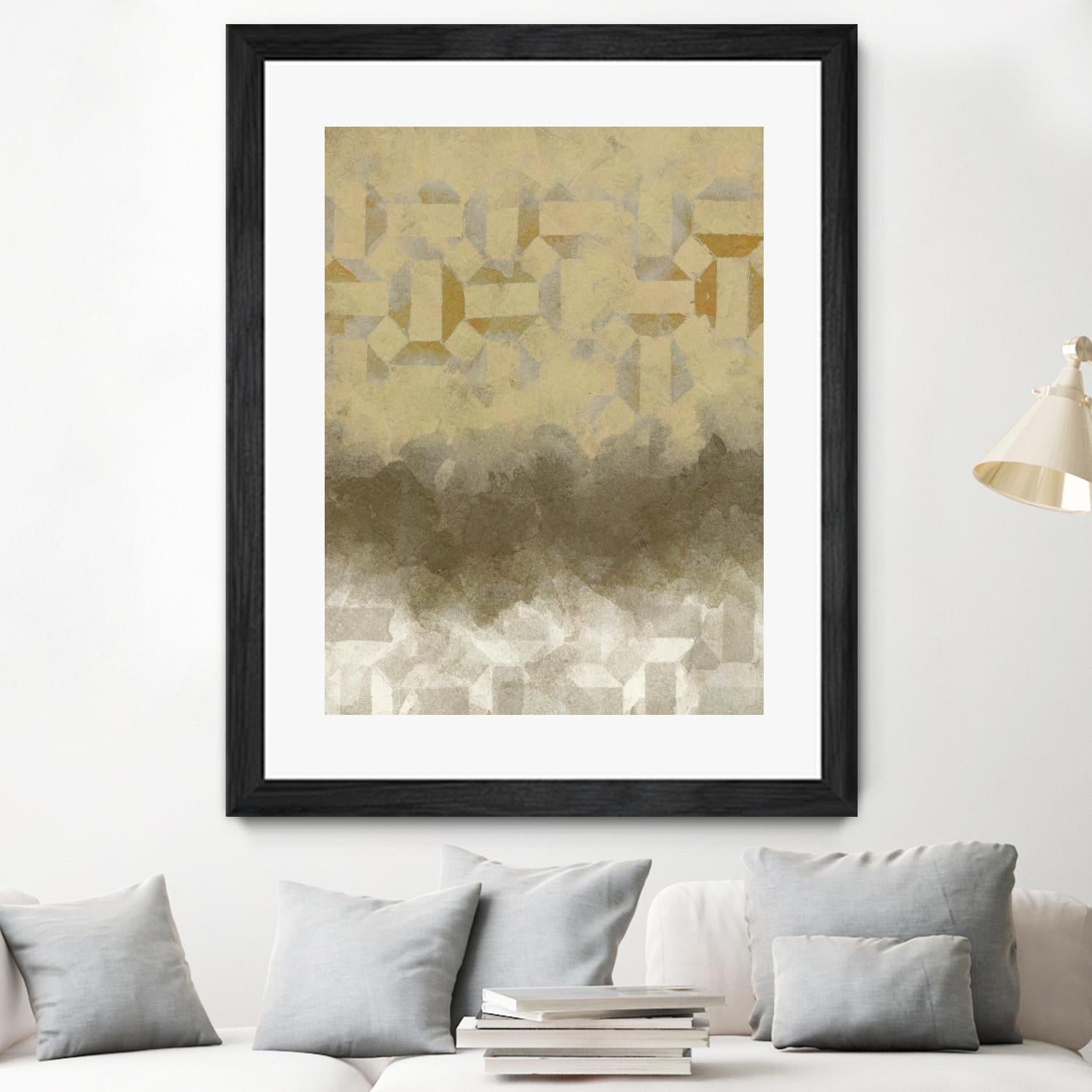 Shifting Earth II by Alonzo Saunders on GIANT ART - yellow abstract