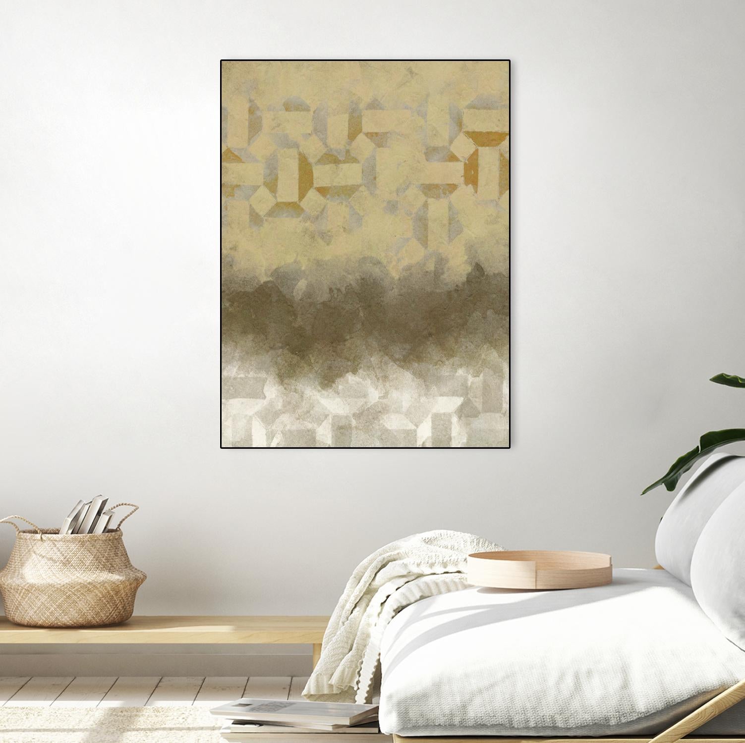 Shifting Earth II by Alonzo Saunders on GIANT ART - yellow abstract