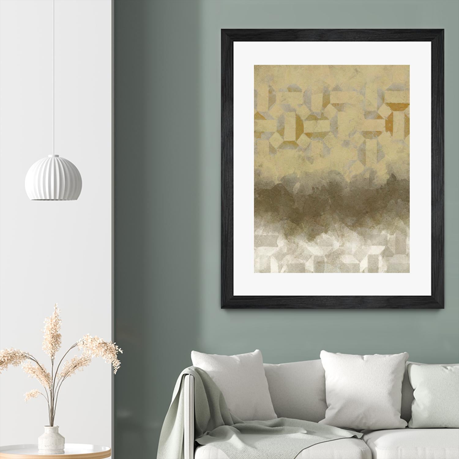 Shifting Earth II by Alonzo Saunders on GIANT ART - yellow abstract