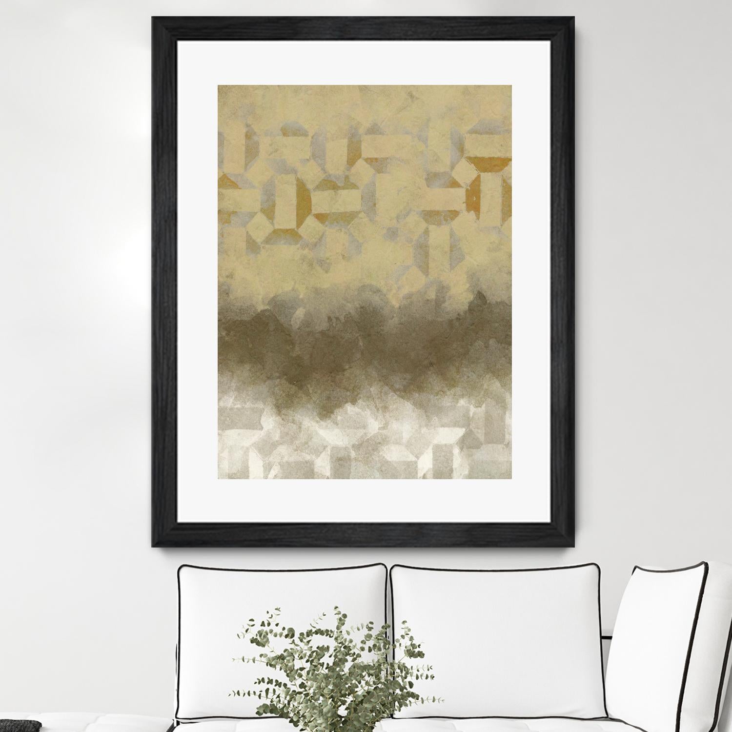 Shifting Earth II by Alonzo Saunders on GIANT ART - yellow abstract