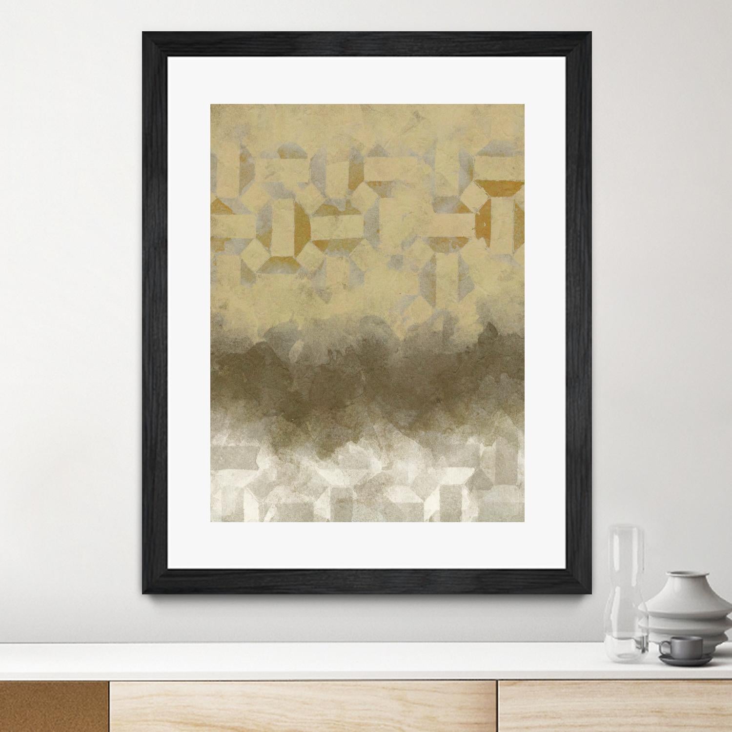 Shifting Earth II by Alonzo Saunders on GIANT ART - yellow abstract